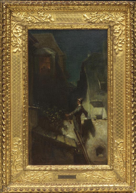Carl Spitzweg - Der Mondscheingeiger - Cornice