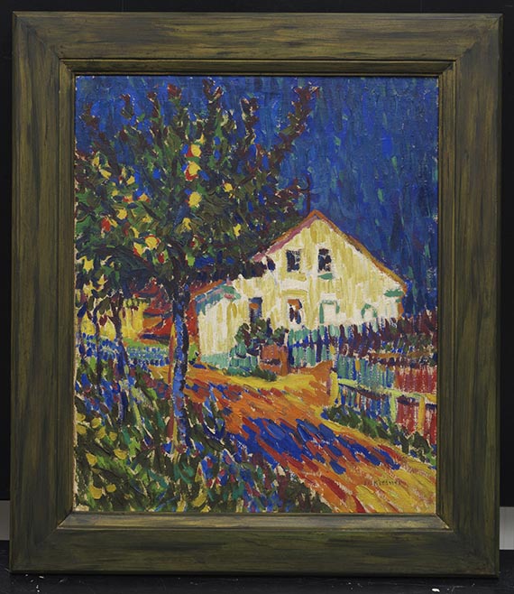 Ernst Ludwig Kirchner - Dorfstraße mit Apfelbäumen - Cornice