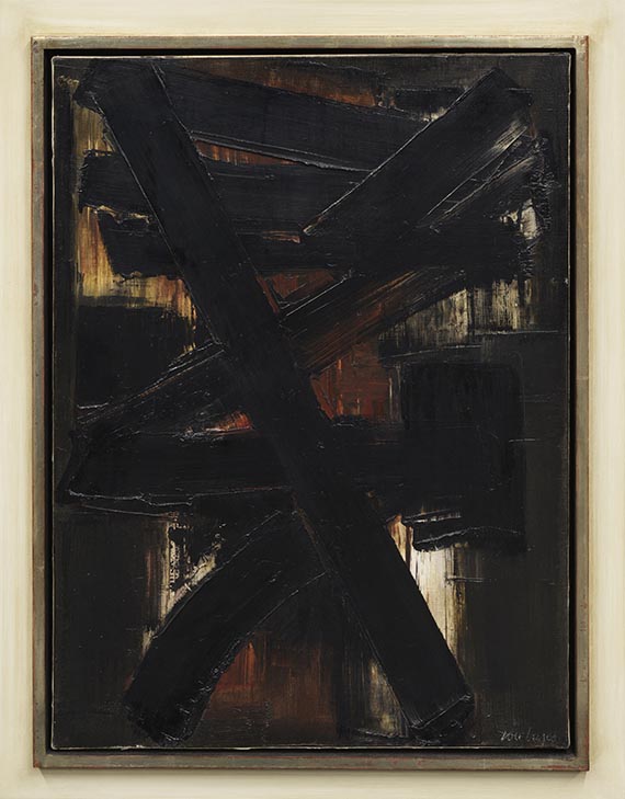 Pierre Soulages - Peinture 81 x 60 cm, 2 mai 1957 - Cornice